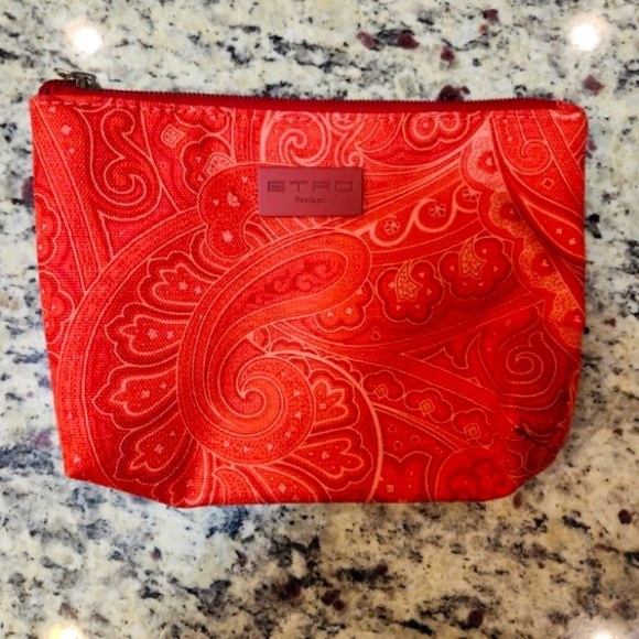 ETRO Paisley Pouch in Orange and Red Colorway